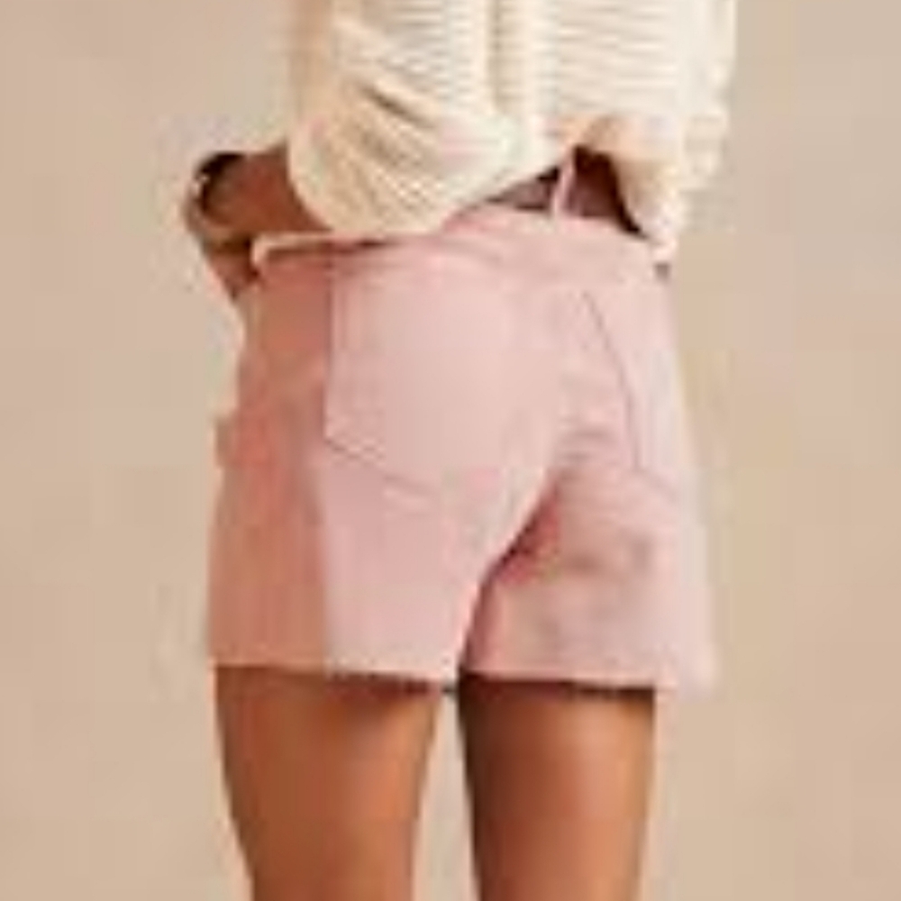 Banana Republic Pink Girlfriend Jean Shorts with Frayed Hem NWOT sz 8 - Picture 5 of 5